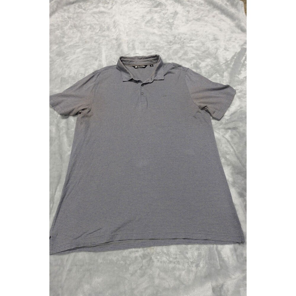 Travis Mathew Men's Gray XL Short Sleeve Outdoors Lightweight Golf Polo Shirt